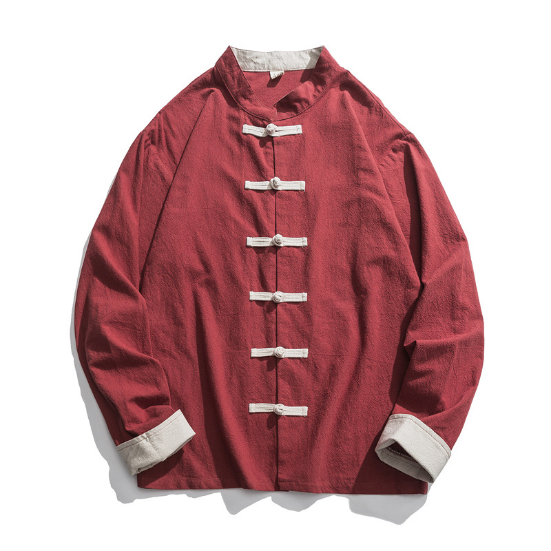 Novo Casaco Kimono Masculino 2 - Mens Linen Shirt Long Sleeve avaliação e preço