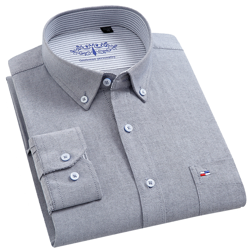 Camisa Oxford de manga longa m - Oxford Cotton Casual Shirt Business avaliação e preço