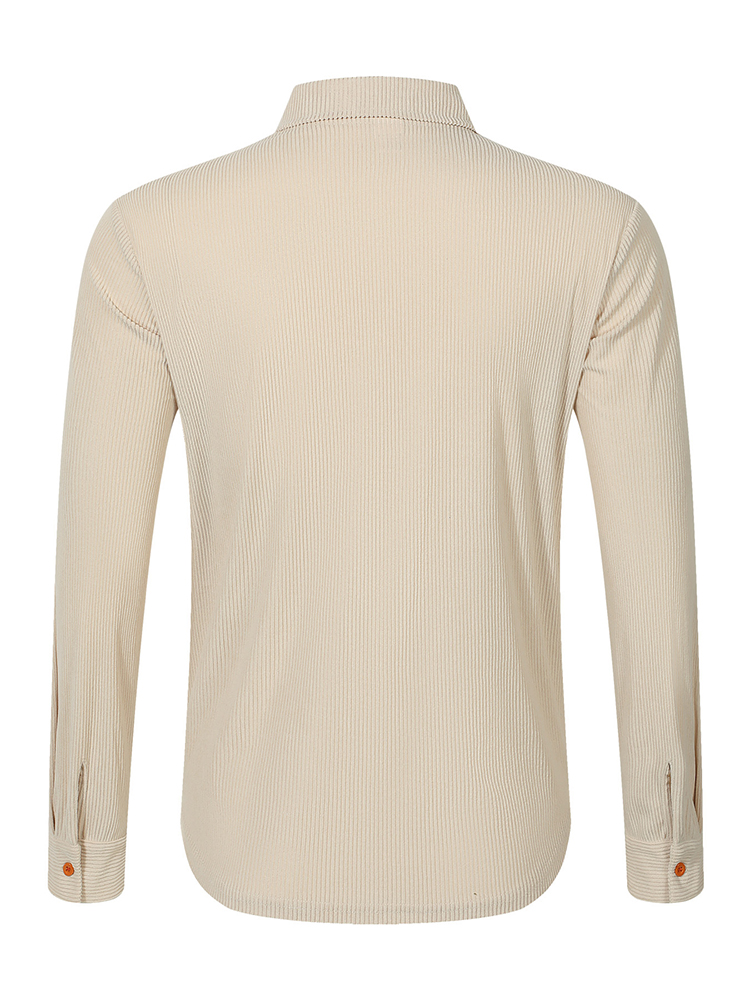 Camisa de veludo masculina cas - Corduroy Button Up Shirt Men avaliação e preço