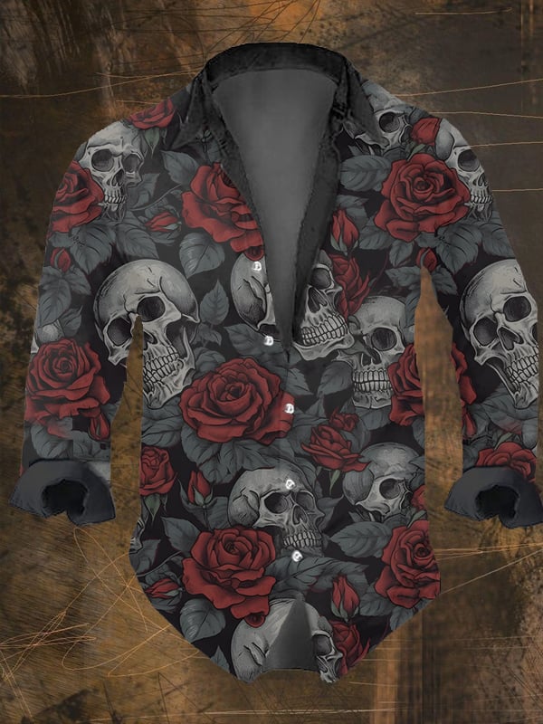 Camisa casual manga longa com  - Vintage Hawaiian Floral Shirt avaliação e preço