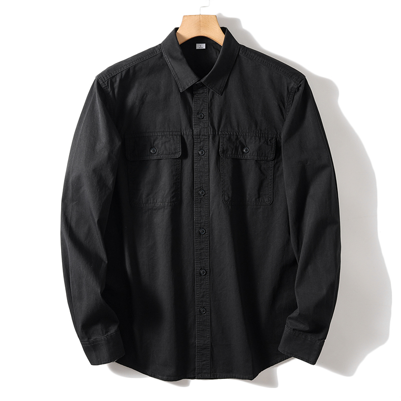 Camisa de manga longa monocrom - Oxford Cotton Casual Shirt Business avaliação e preço