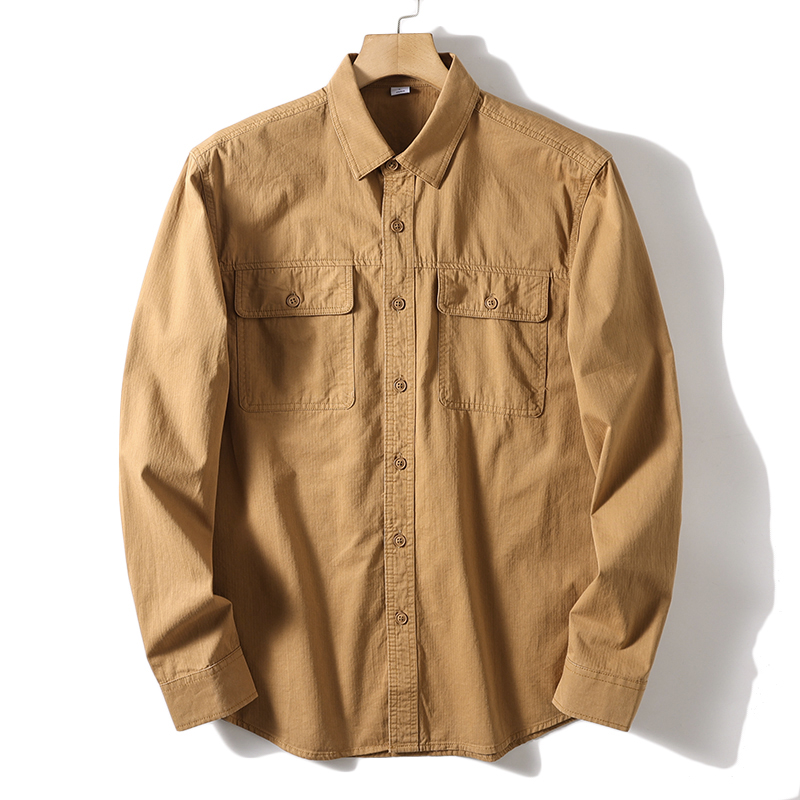 Camisa de manga longa monocrom - Oxford Cotton Casual Shirt Business avaliação e preço