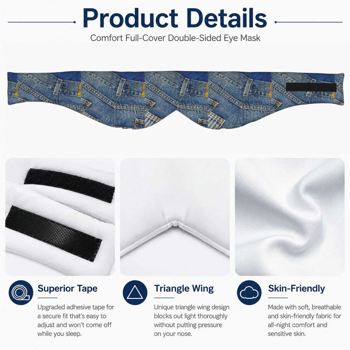 Máscara de Olhos para Dormir e - Jeans avaliação e preço