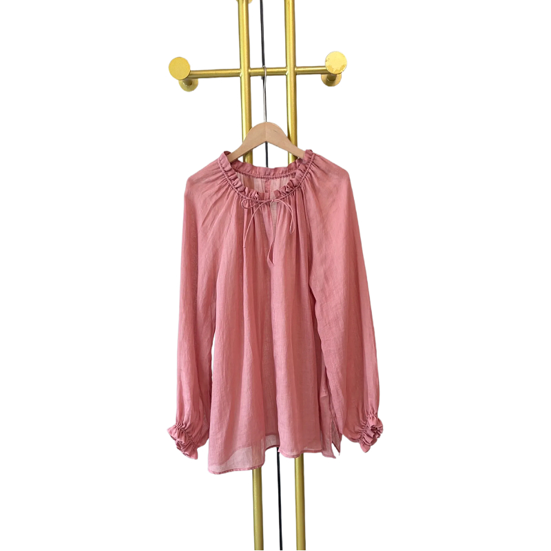 Camisa Feminina de Luxo 2026ss - Mens Linen Shirt Long Sleeve avaliação e preço