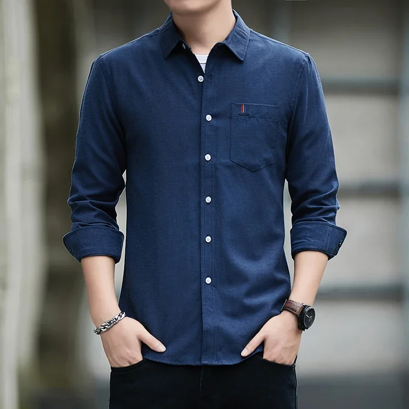 Jaqueta esportiva de manga com - Mens Linen Shirt Long Sleeve avaliação e preço
