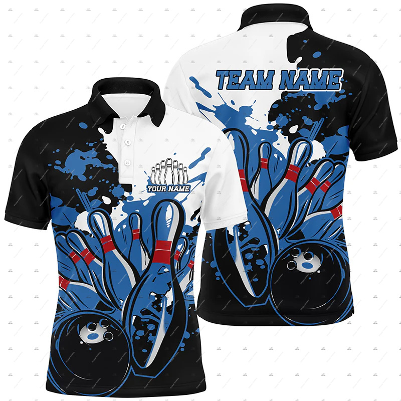 Camisas Polo de Manga Curta Pe - Short Sleeve Bowling Shirt Retro avaliação e preço