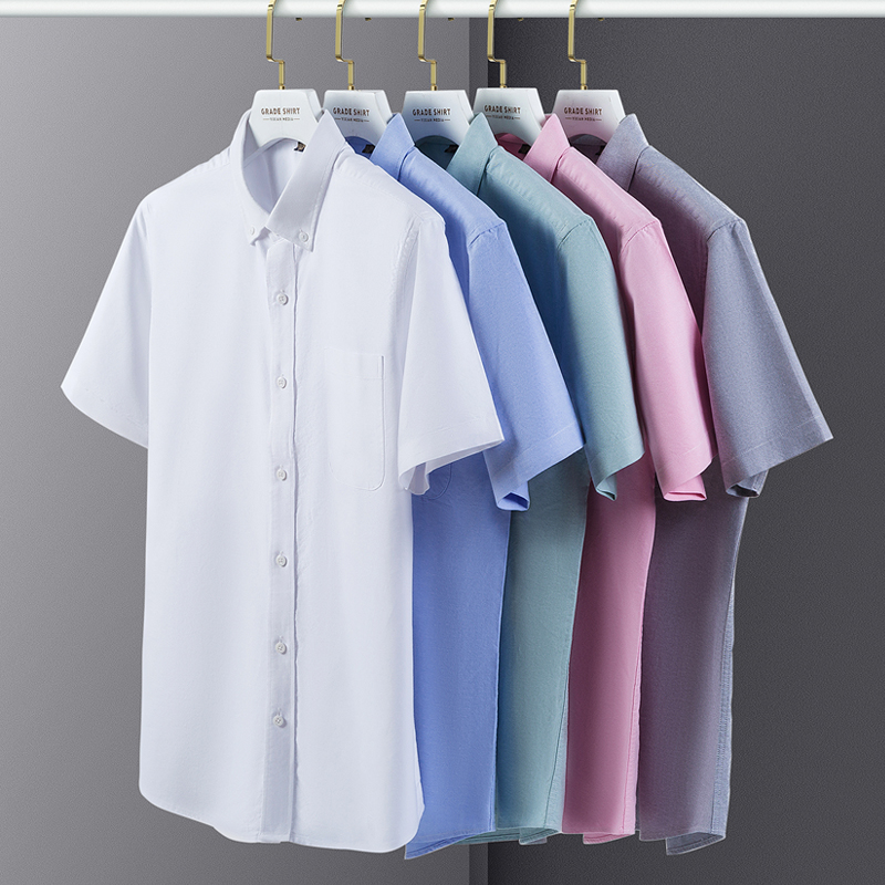 Verão de alta qualidade 100% a - Oxford Cotton Casual Shirt Business avaliação e preço