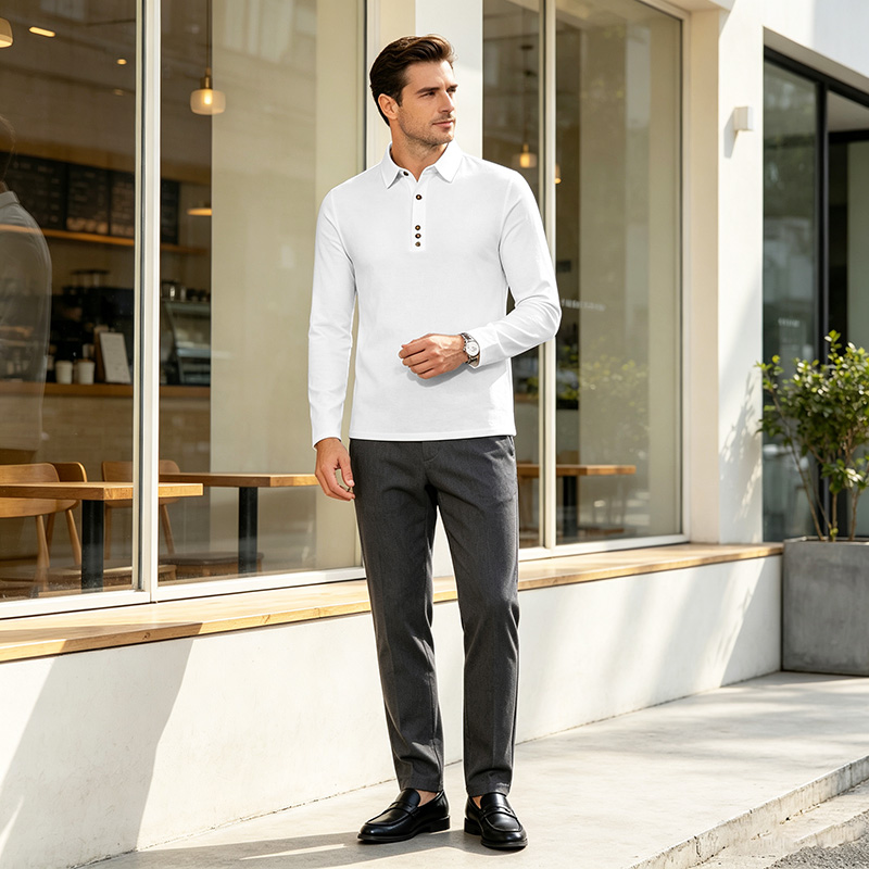 Camisa Masculina de Algodão e  - Mens Linen Shirt Long Sleeve avaliação e preço