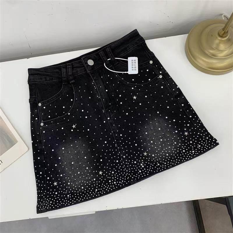 Saia Jeans K 59702 com Strass  - Jeans avaliação e preço