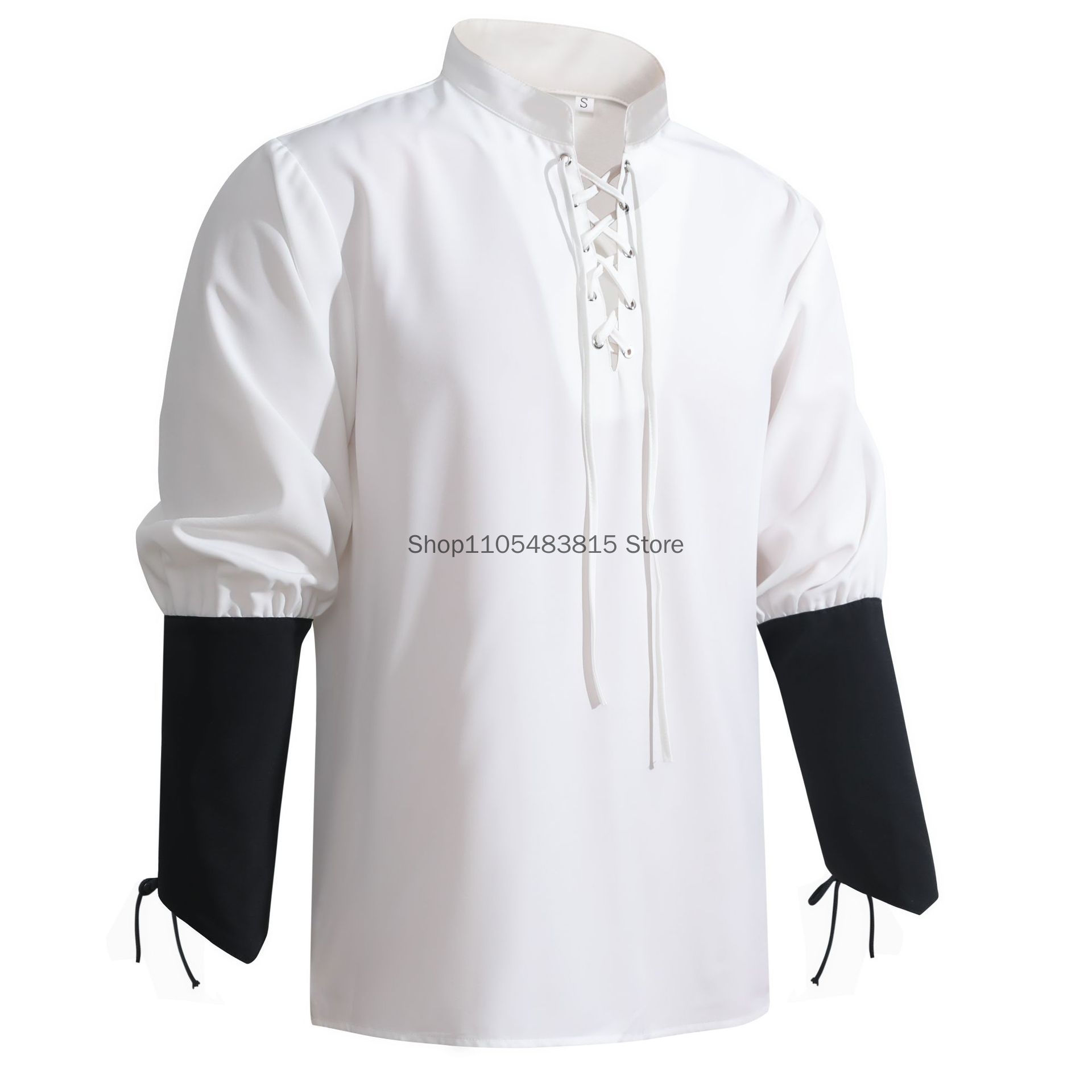 Camisa Pirata Masculina - Cami - Medieval Gothic Lace Up Pirate Shirt avaliação e preço