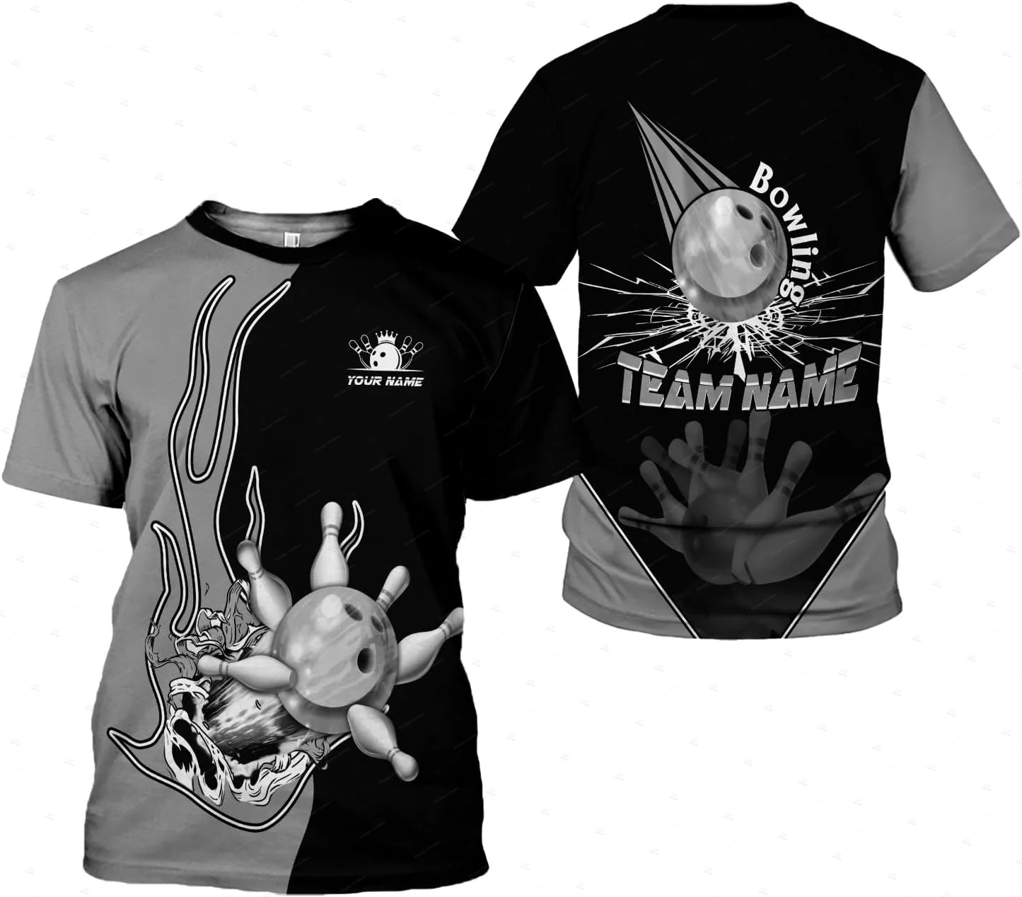 Nome personalizado gradiente b - Short Sleeve Bowling Shirt Retro avaliação e preço