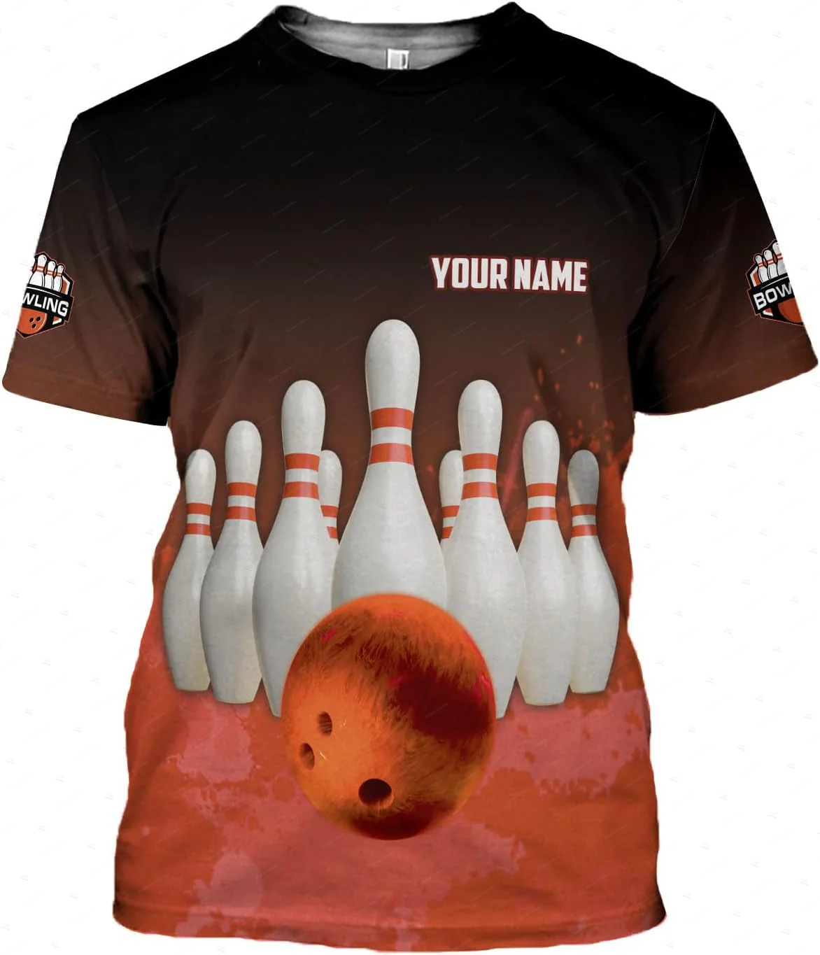 Nome personalizado gradiente b - Short Sleeve Bowling Shirt Retro avaliação e preço