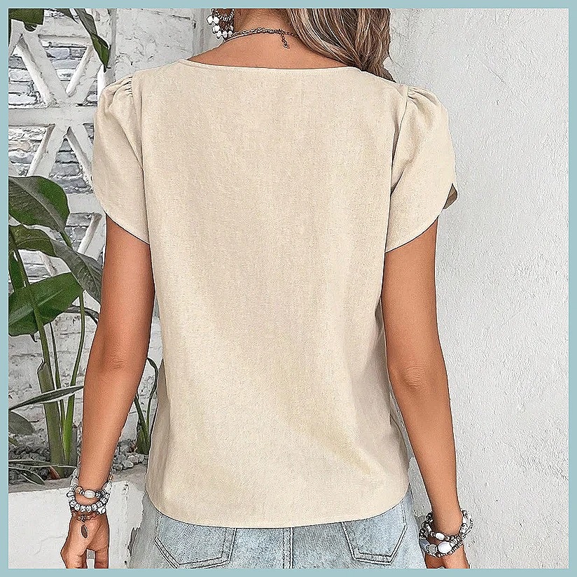 Blusa Vintage de Cor Sólida pa - Shirts avaliação e preço