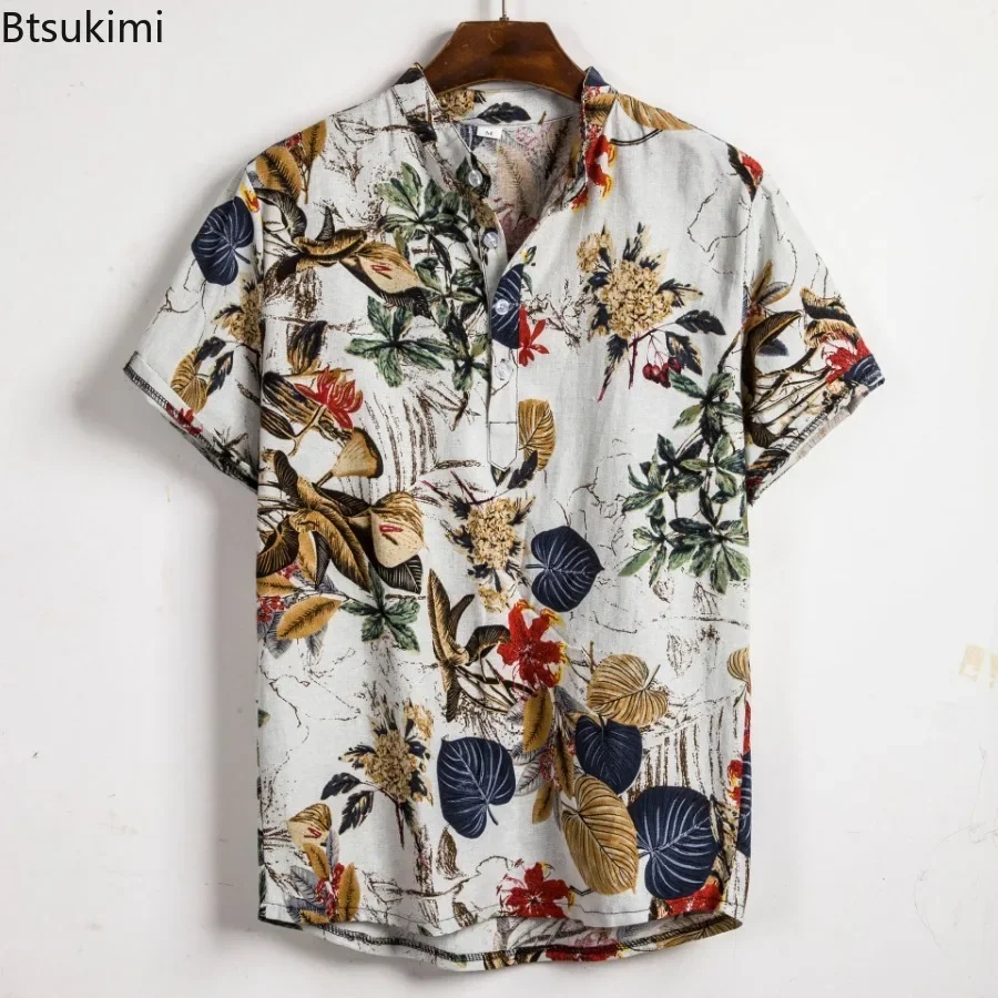 Venda quente dos homens havaia - Vintage Hawaiian Floral Shirt avaliação e preço