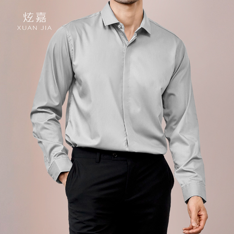 Camisa Masculina de Seda 2026  - Mens Satin Silk Dress Shirt avaliação e preço