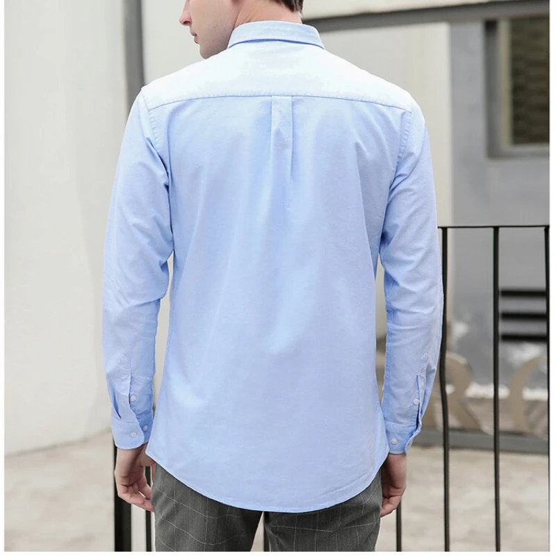 Nova Camisa Oxford Masculina 7 - Oxford Cotton Casual Shirt Business avaliação e preço